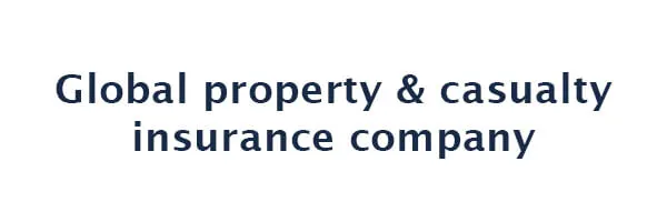 Global property & casualty insurance company