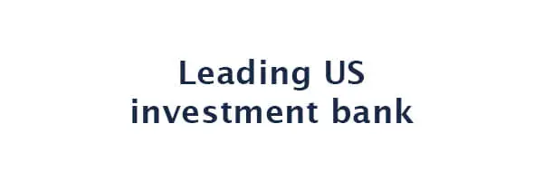 Leading US investment bank