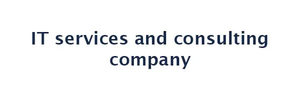 IT services and consulting company
